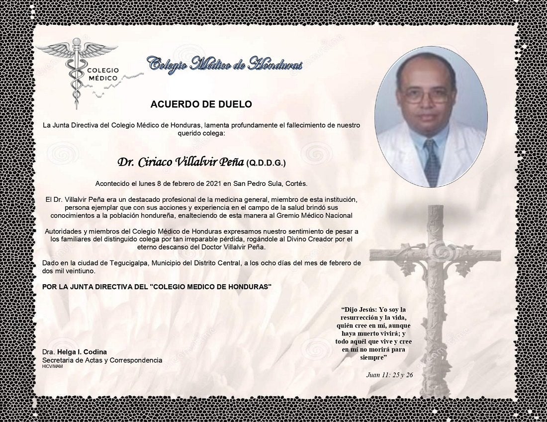 muere doctor Ciriaco Villalvir