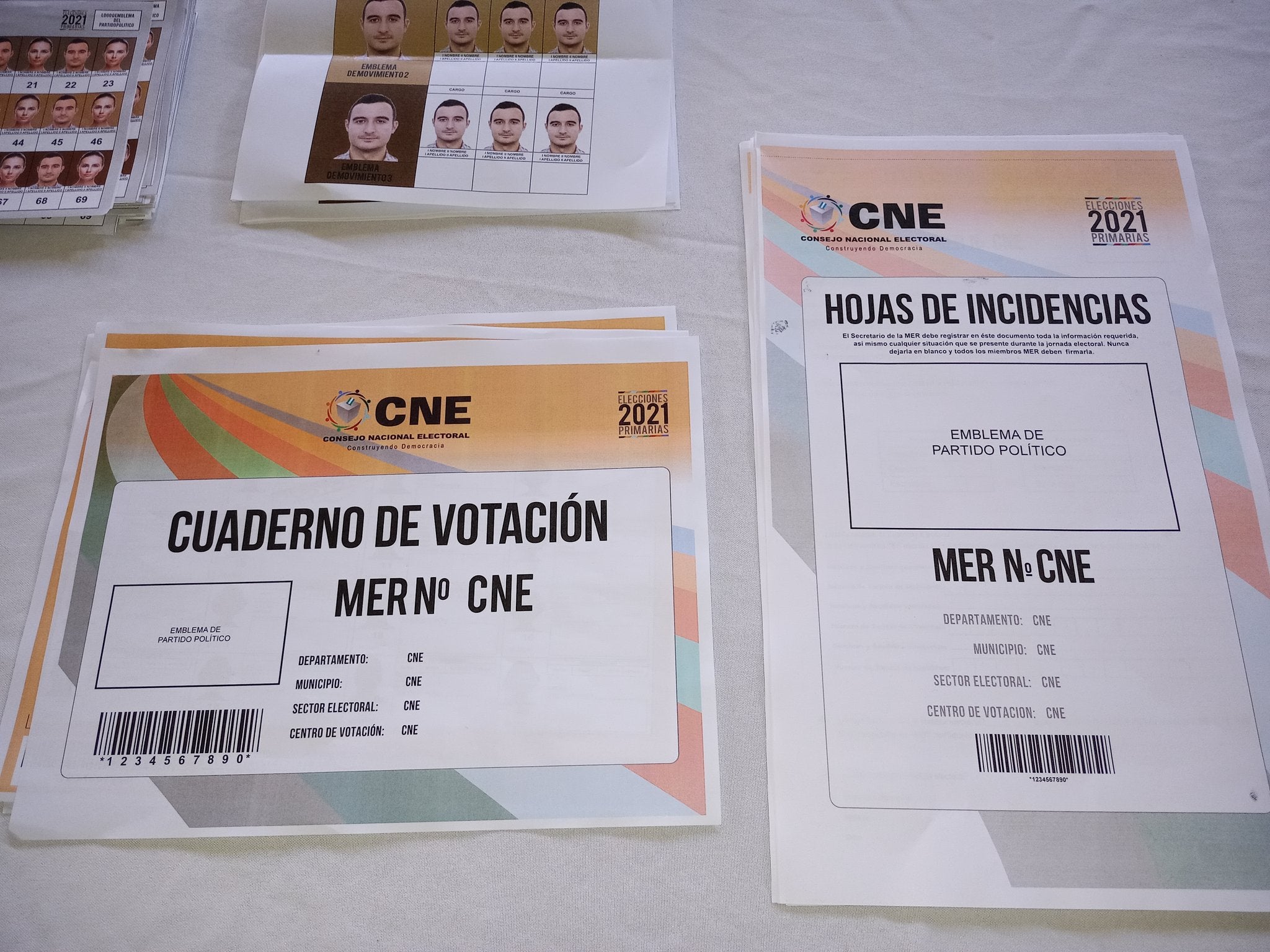 Simulacro elecciones CNE
