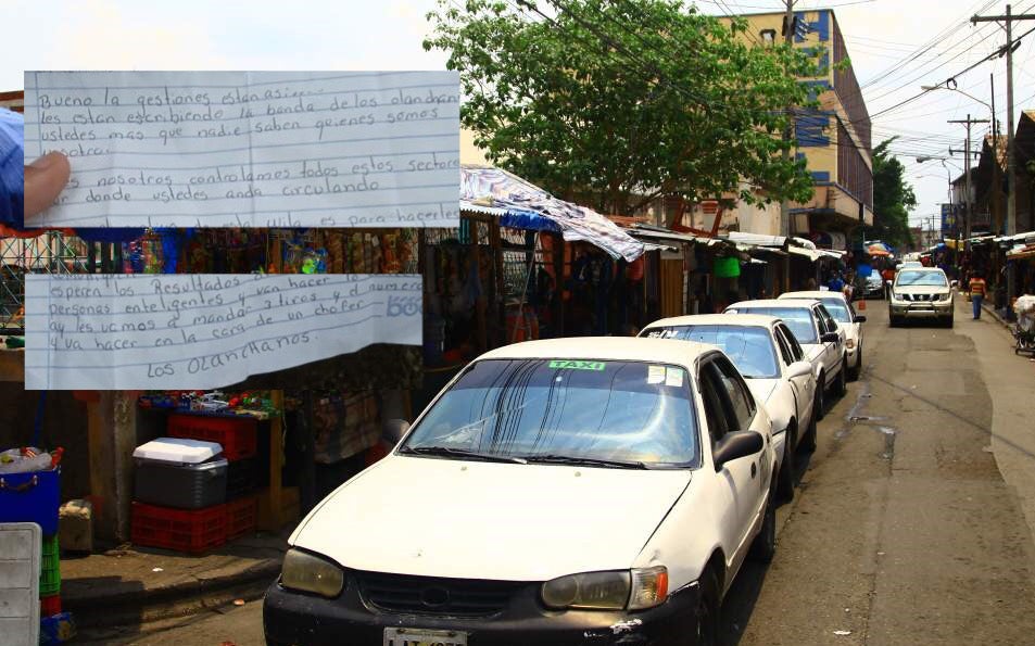taxistas reciben carta de extorsión