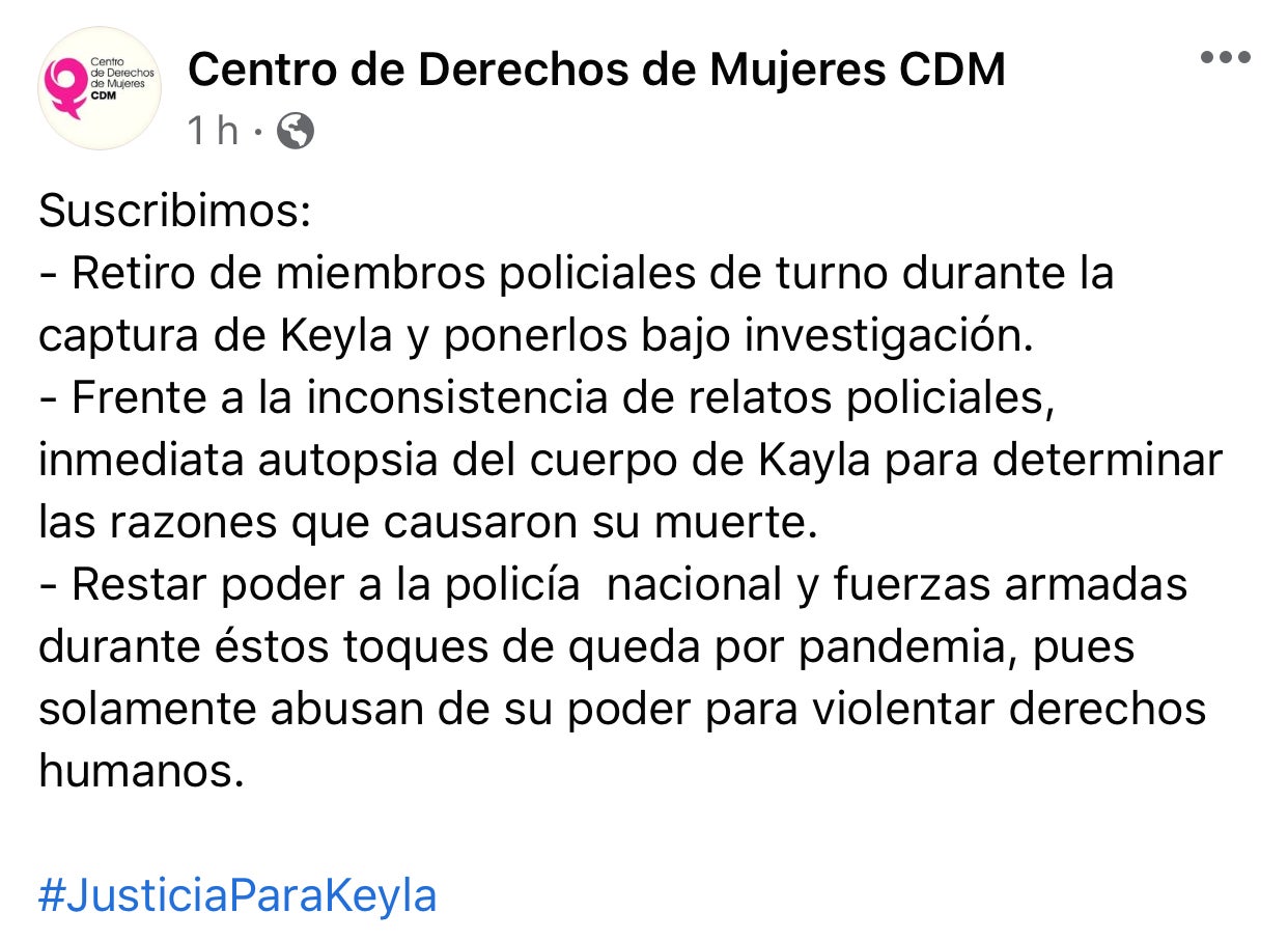 fallecimiento joven enfermera Keyla Martínez