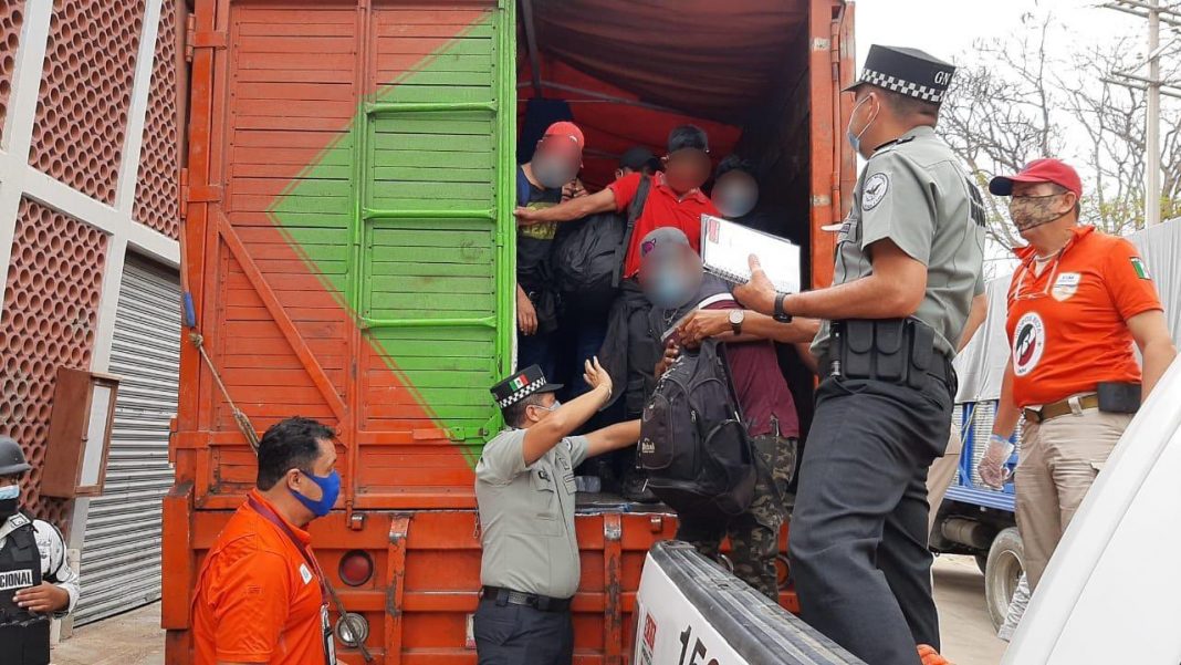 México interceptan migrantes centroamericanos
