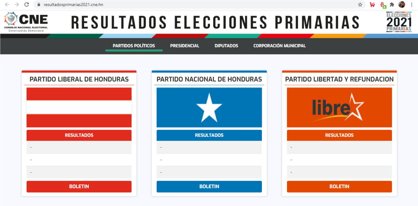 CNE Habilita Página Web Para Conocer Resultados De Las Elecciones Primarias