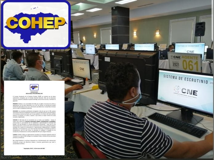COHEP CNE proceso votos COHEP CNE proceso votos