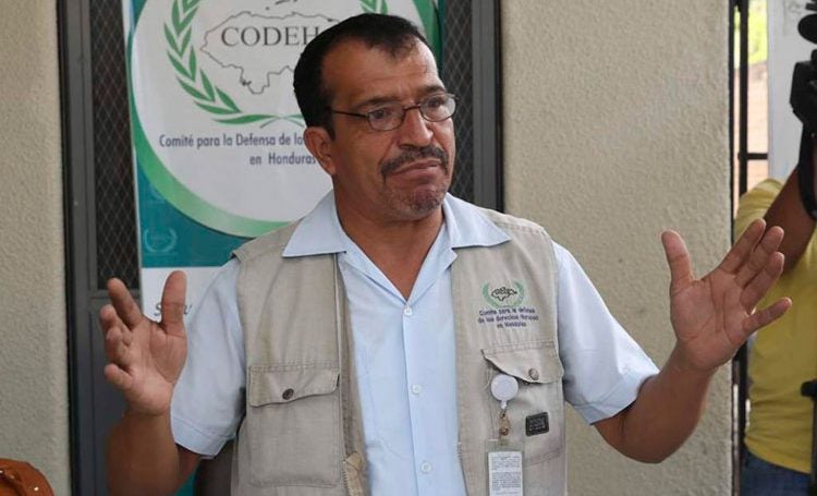 Hugo Maldonado, presidente del Comité para la Defensa de los Derechos Humanos en Honduras (CODEH).