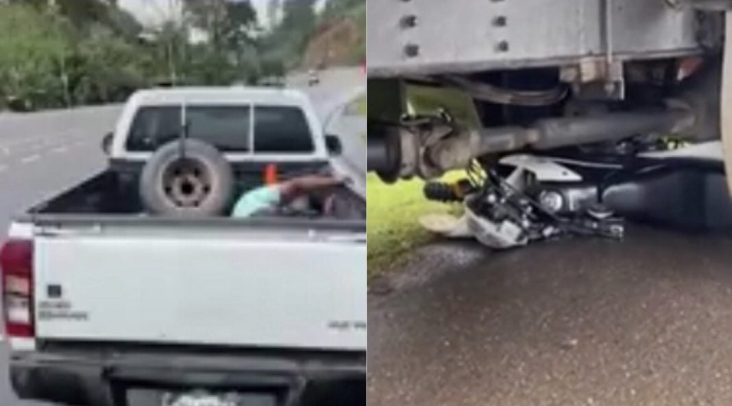 motociclista accidente camión Yojoa