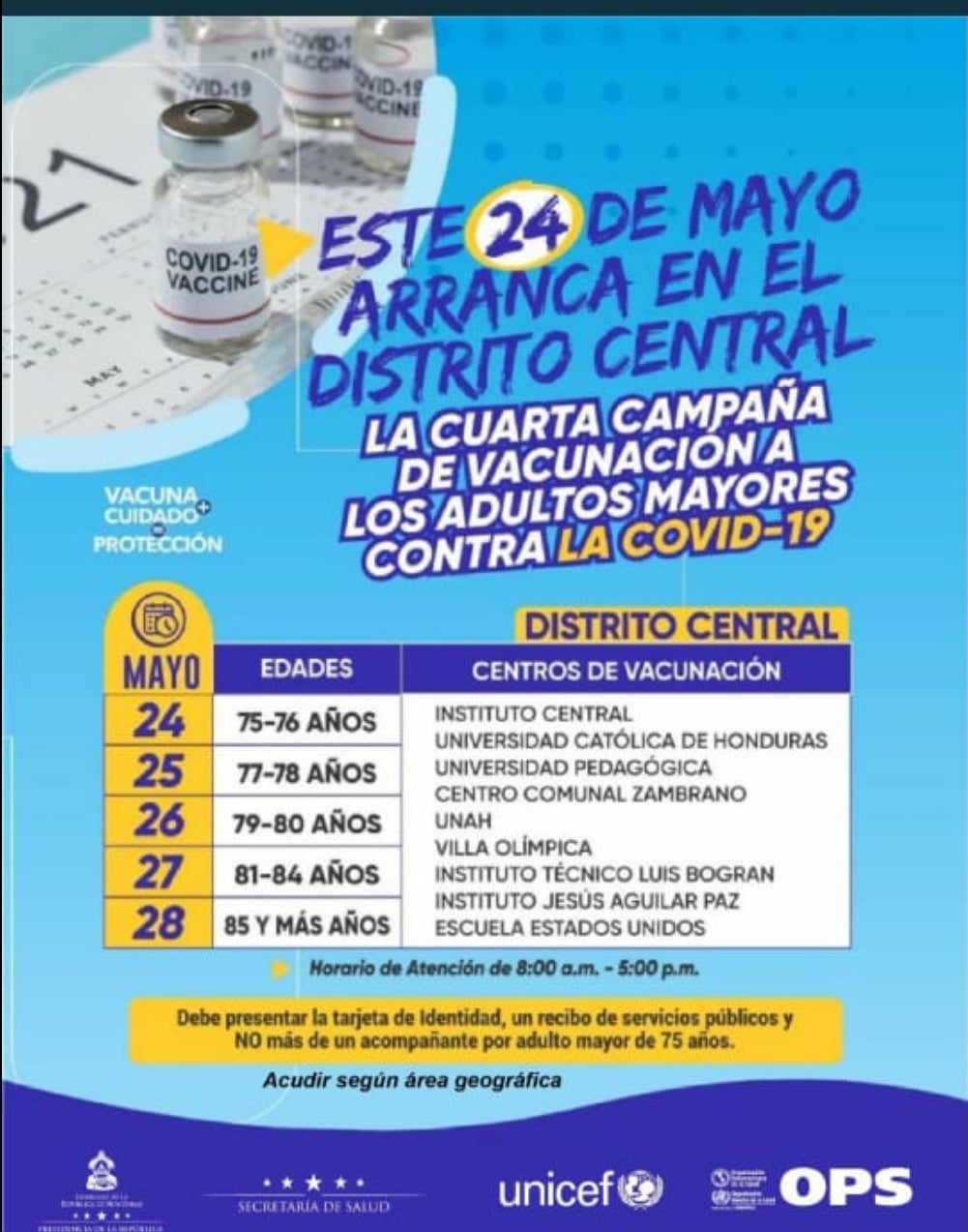 calendario de vacunación Tegucigalpa