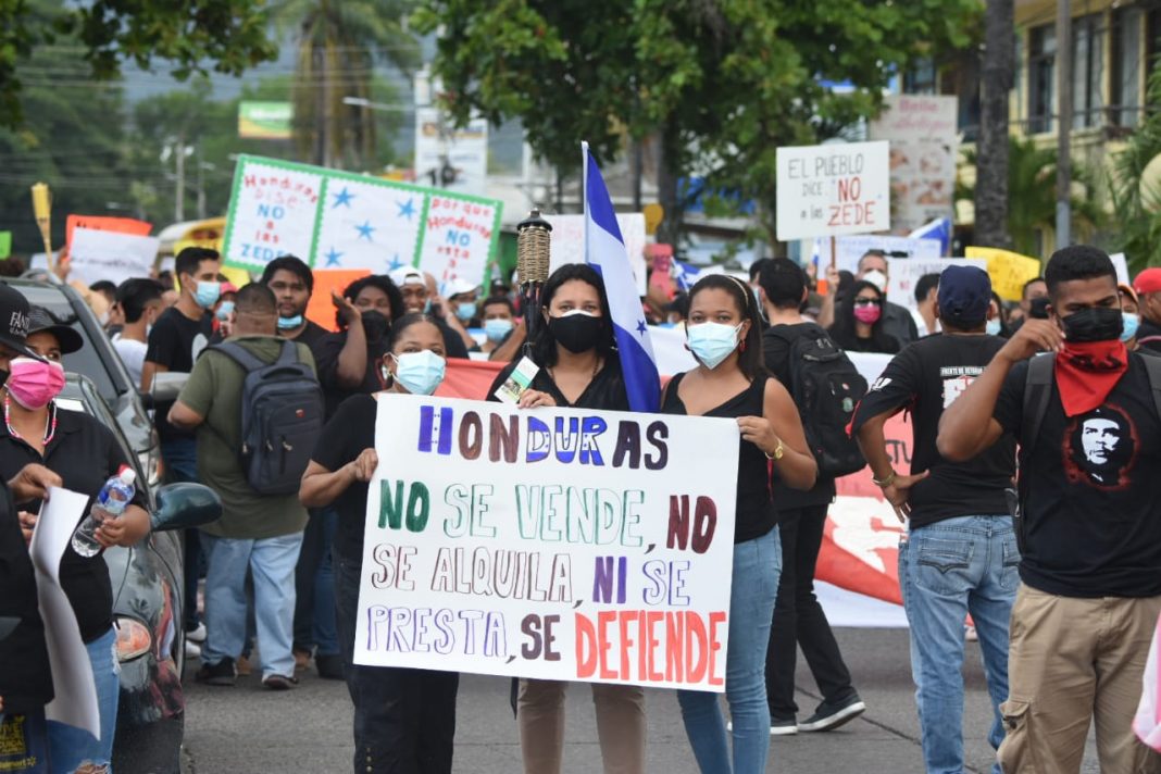 marcha La Ceiba contra las ZEDES