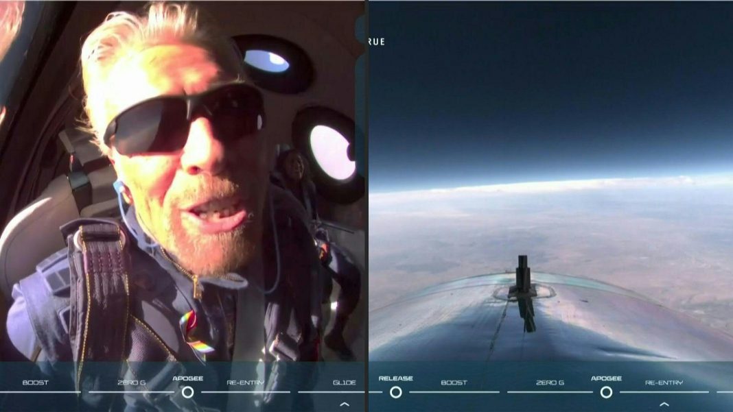 Richard Branson llega al espacio