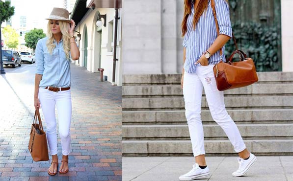 bufanda biología Distraer Tips infalibles para lograr un outfit perfecto con jeans blancos