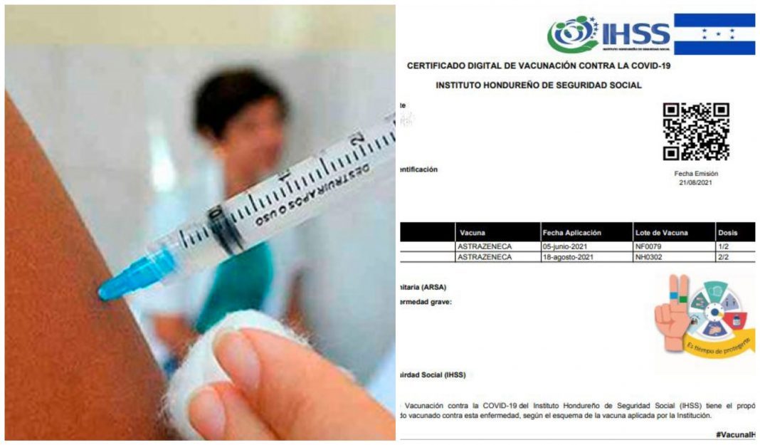carnet de vacunación del IHSS