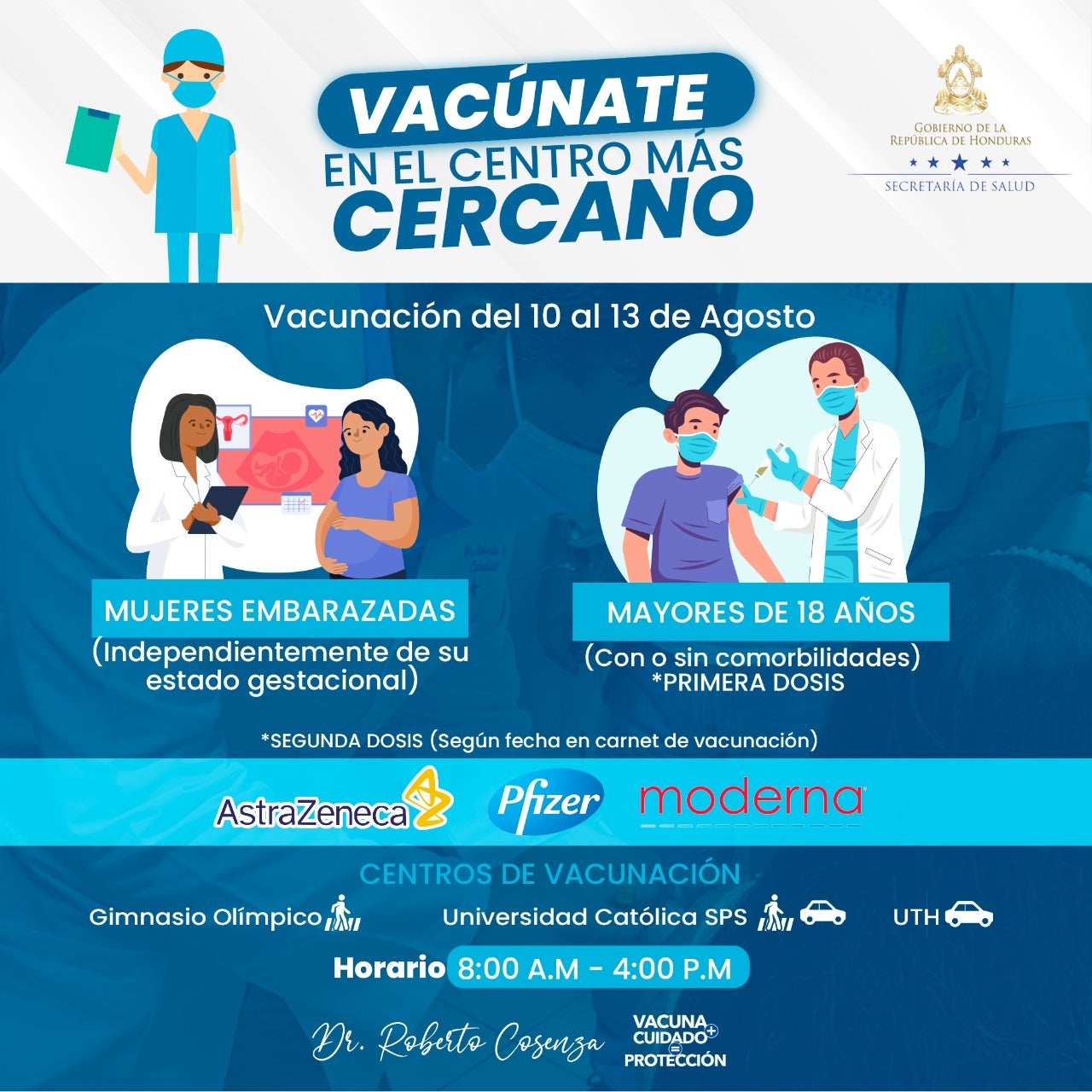 Vacunación COVID-19 Honduras jueves