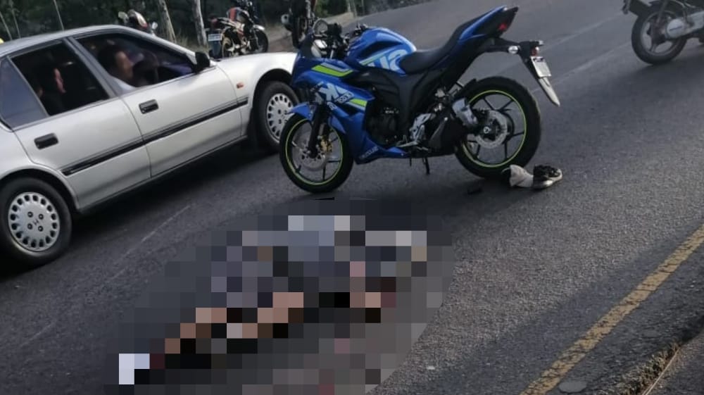 Motociclista atropella a persona en Tegucigalpa