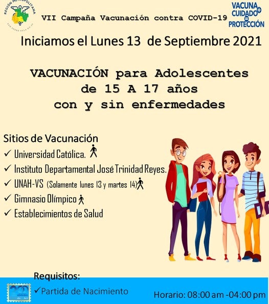 vacunación COVID Honduras lunes