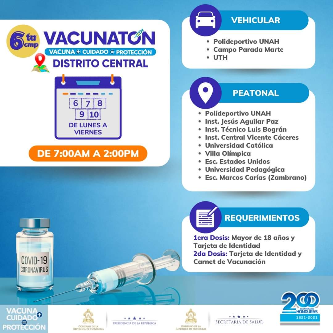 Vacunación COVID-19 martes 7 de septiembre 