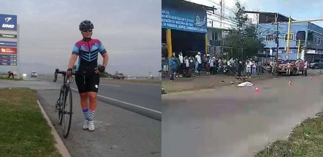 ciclista atropellada en Comayagua