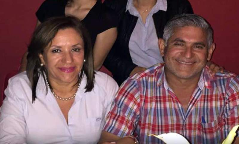 Gladys Aurora López y su esposo, Arnold Gustavo Hernández.