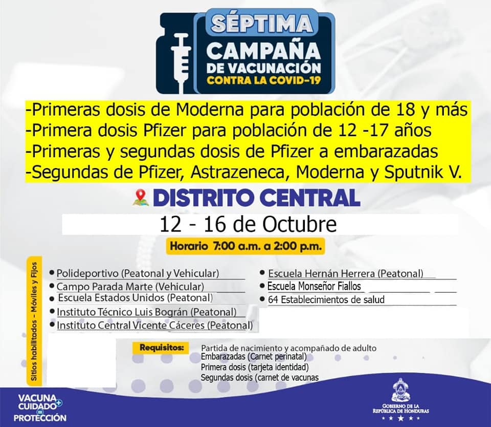 Vacunación jueves 14 octubre
