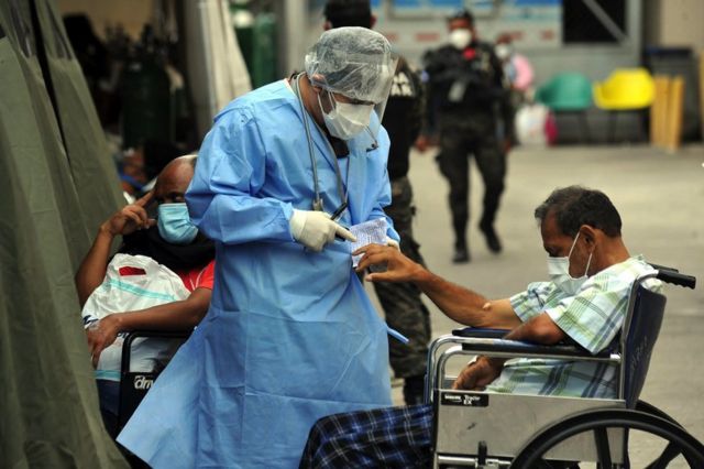 Covid en hospitales y triajes de Honduras