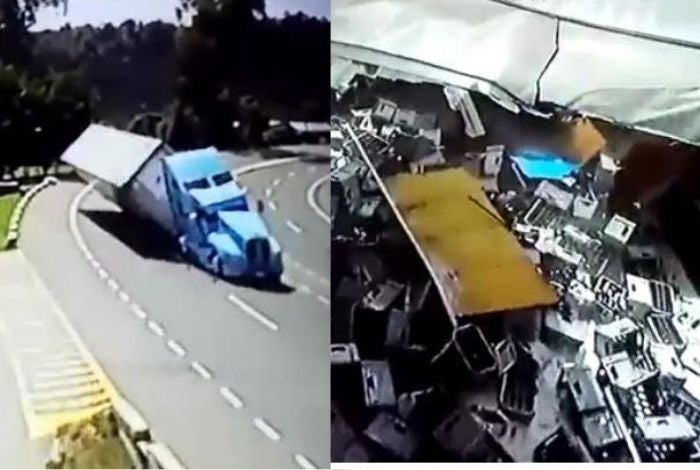 vídeo de accidente de motorista en Zambrano