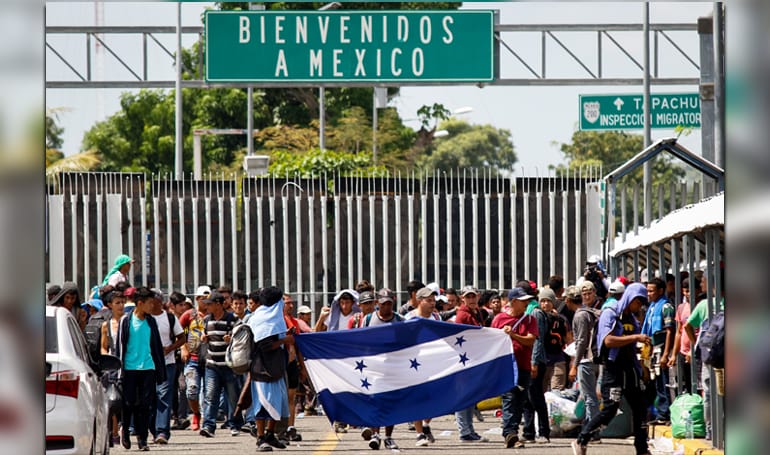 Hondureños piden asilo en México