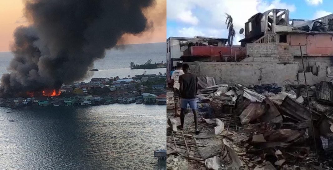 Fotos incendio en Guanaja