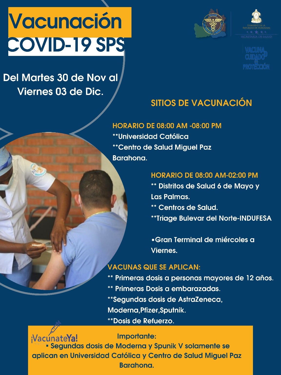 Vacunación martes 30 noviembre