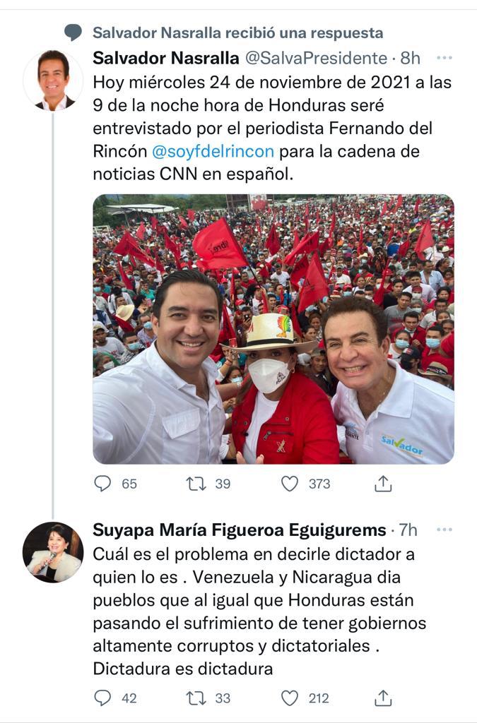 Suyapa Figueroa reacciona a Nasralla 