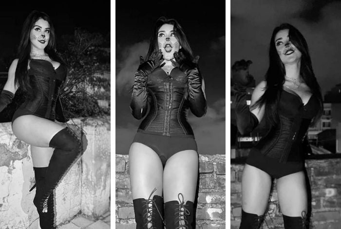 Con sus fotos en blanco y negro, la talentosa "Campanita" se lució en las redes y logró cientos de comentarios.