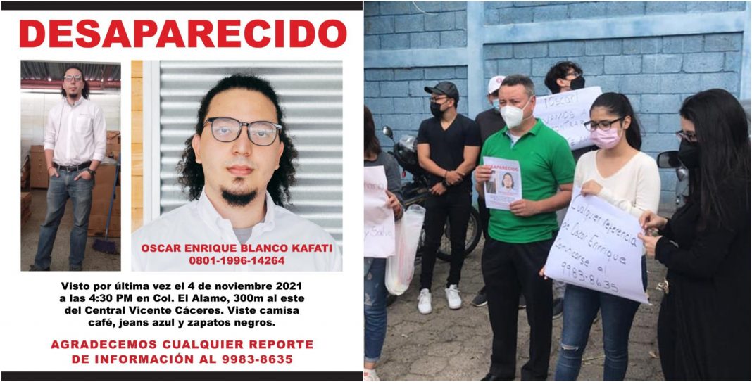 Joven desaparecido en Tegucigalpa