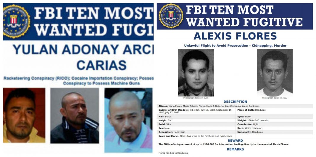 FBI hondureños más buscados