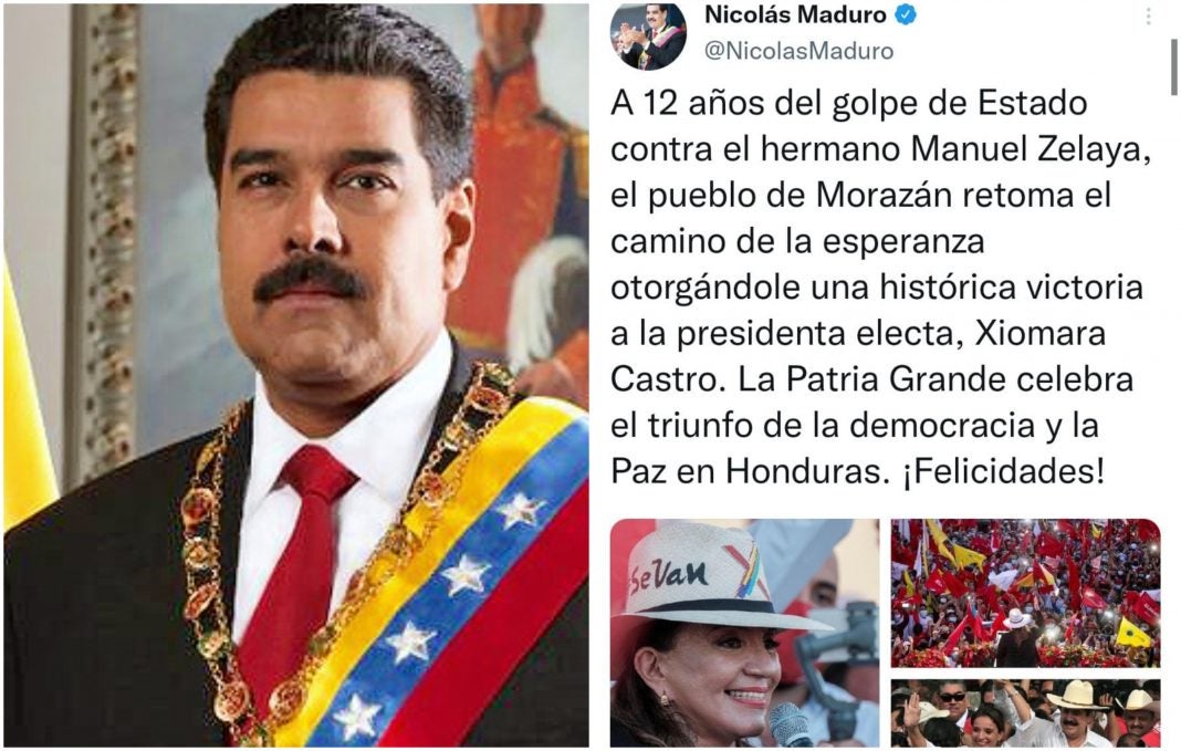 Maduro felicita a Xiomara Castro