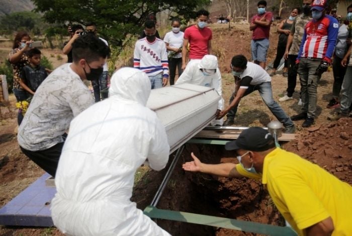 Reporte de muertes COVID Honduras