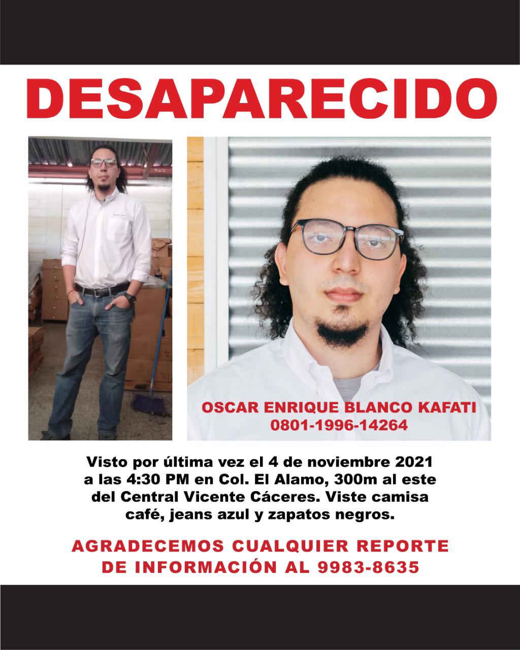 Cualquier información sobre el joven puede comunicarse al número que aparece en la imagen.