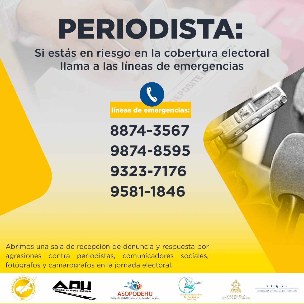 Honduras elecciones periodistas