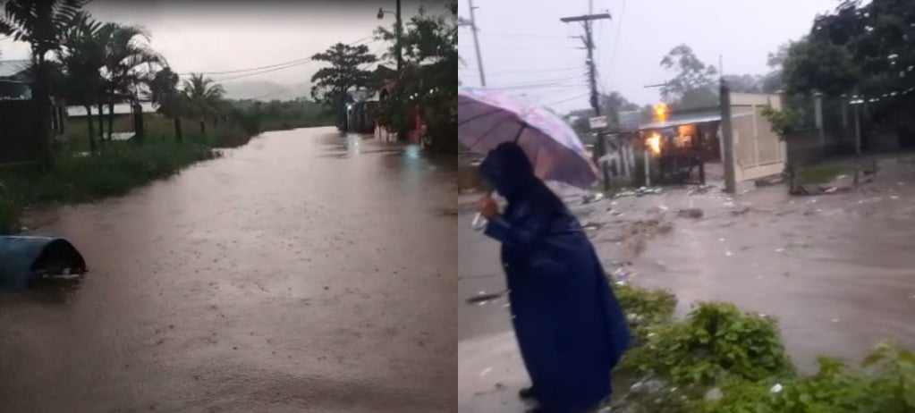 inundaciones por lluvias en Cortés