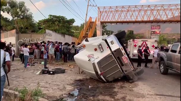 extorsión accidente México Guatemala