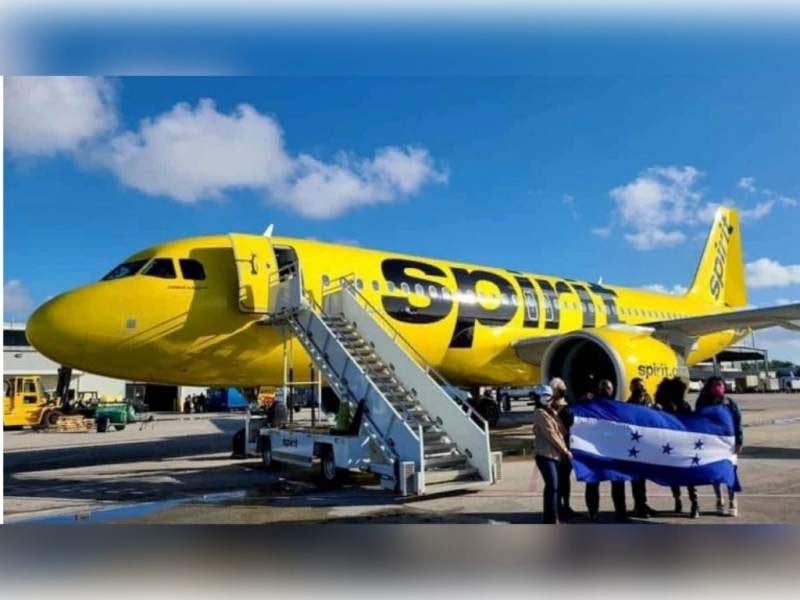 La aerolínea Spirit empezó sus vuelos desde el Aeropuerto Palmerola en Honduras.