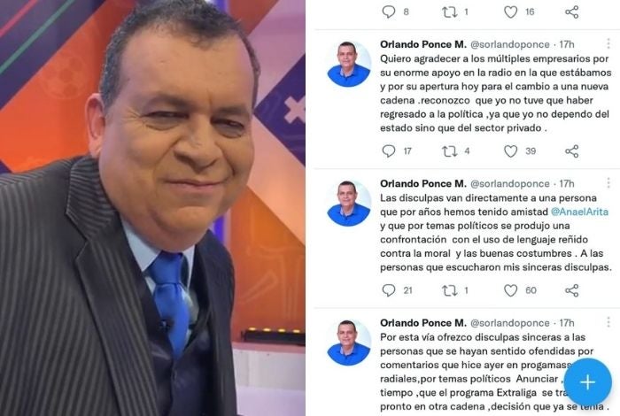 Ponce Morazán pide disculpas