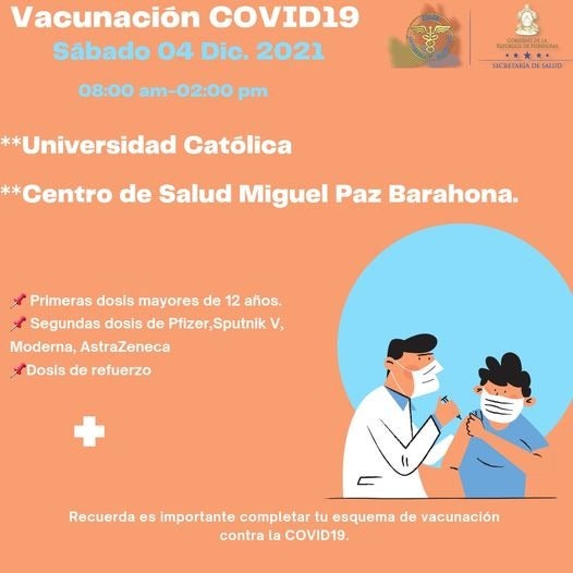  Honduras vacunación COVID-19 domingo 