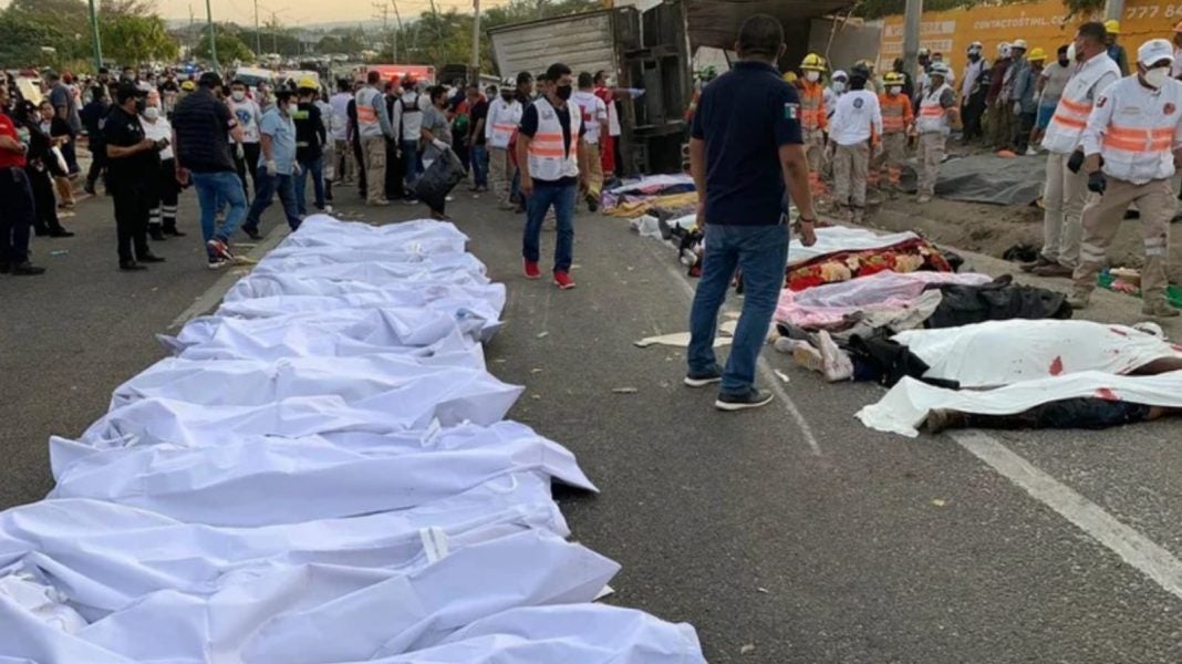 migrantes muertos accidente México