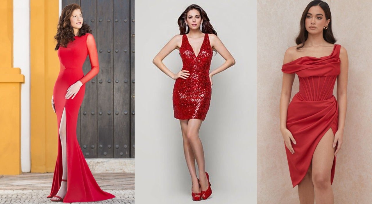 Vestidos rojos para lucir poderosa y sexy en fiestas de Navidad