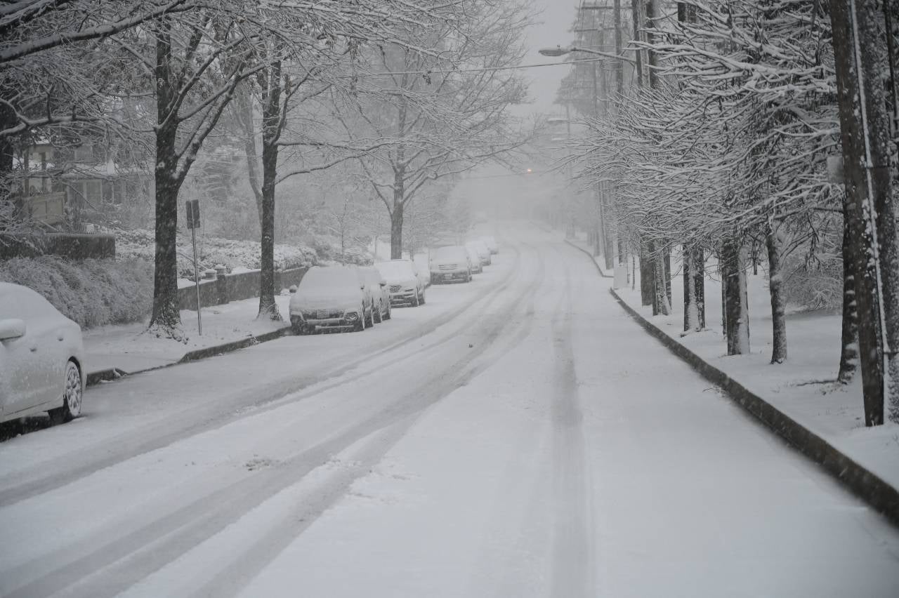 Así lucen las calles de Washington desde la mañana del lunes 03 de enero.