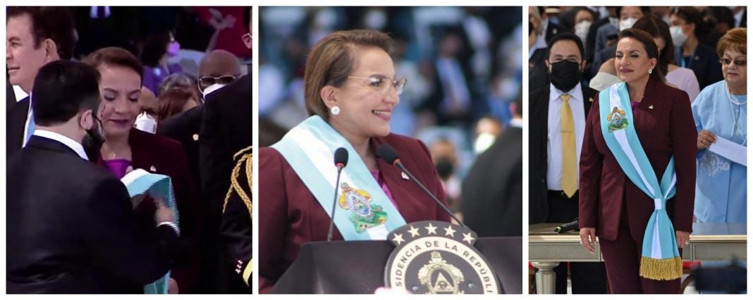 Xiomara Castro banda presidencial cambia de color