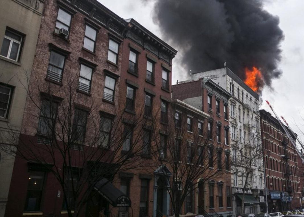 incendio en edificio de Nueva York