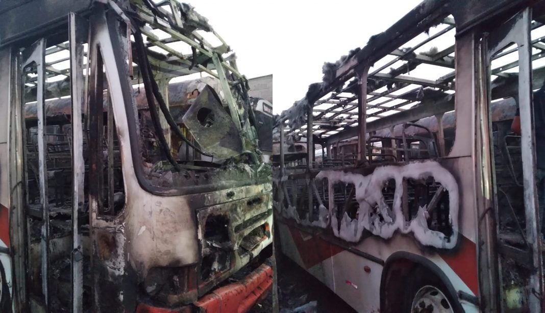 Buses quemados San Miguel