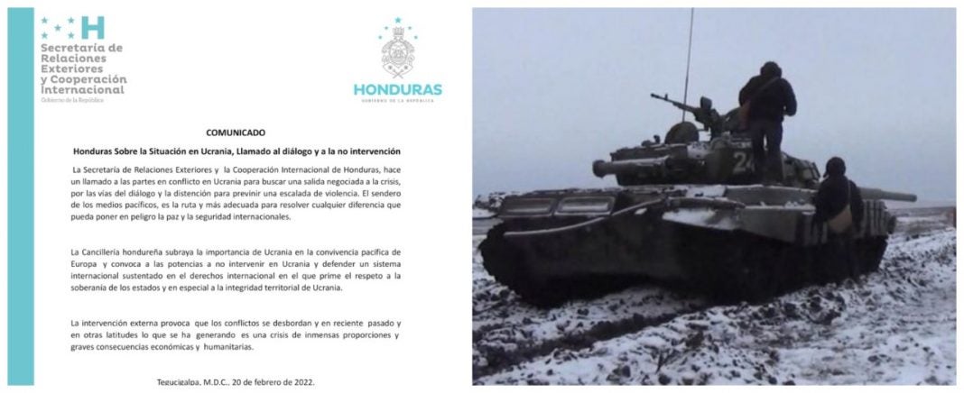 Honduras conflicto Rusia y Ucrania