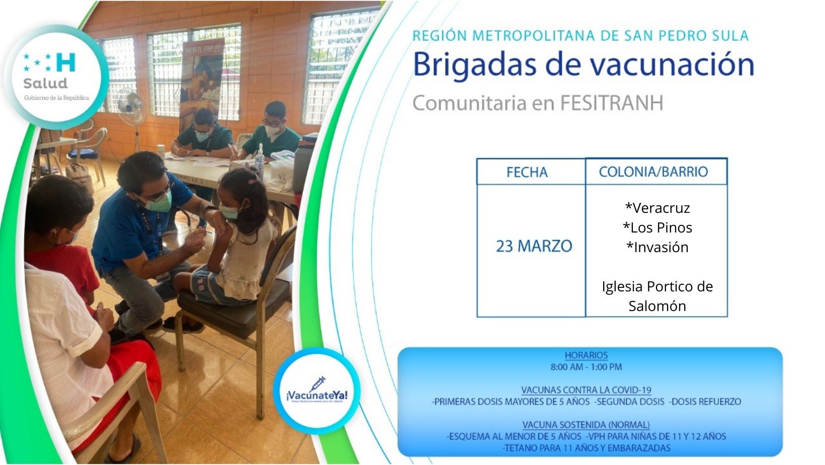 Vacunación covid miércoles Honduras