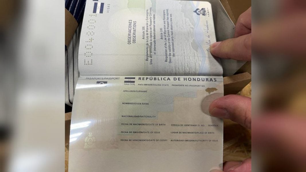 pasaporte electrónico en Honduras