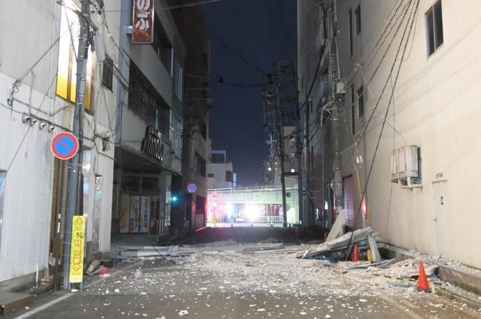 daños por terremoto en Japón