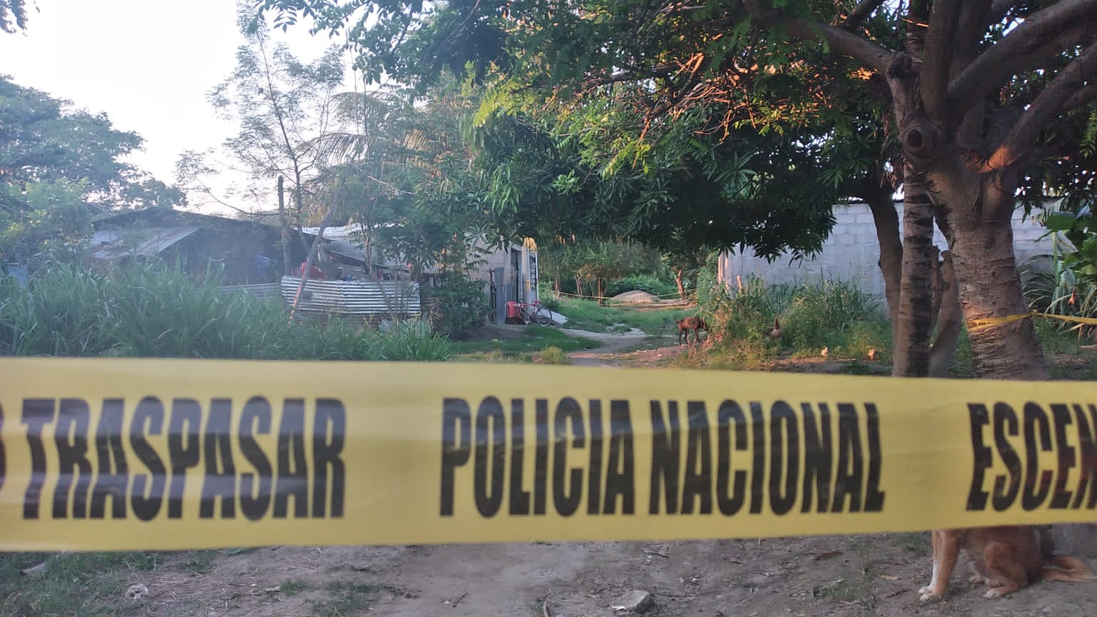 Escena del hecho violento en el sector Rivera Hernández
